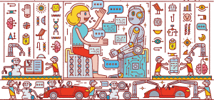 العلاقة المبتادلة بين البشر والذكاء الاصطناعي