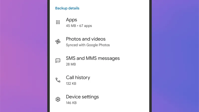 أداة النسخ الاحتياطي في أندرويد تغطي النصوص والإعدادات