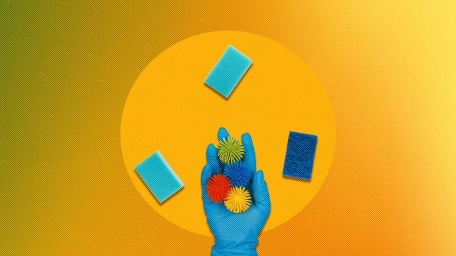 كيف يمكن تعقيم إسفنجة المطبخ من الجراثيم؟