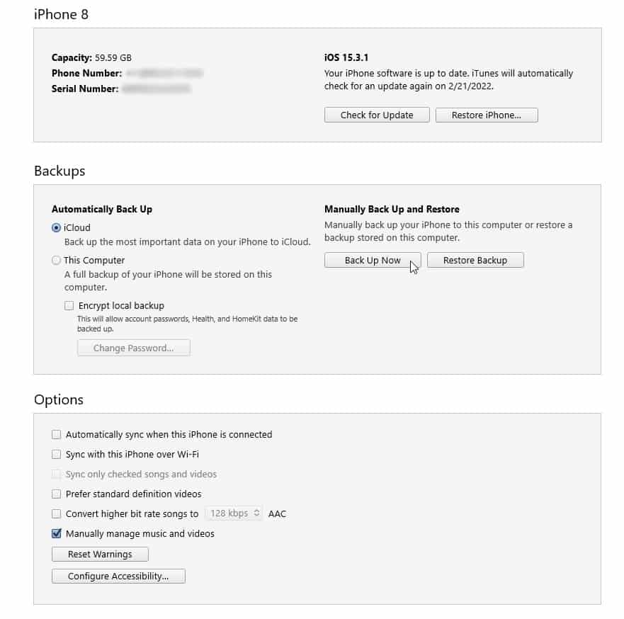 كيفية إنشاء نسخة احتياطية لهاتف آيفون
