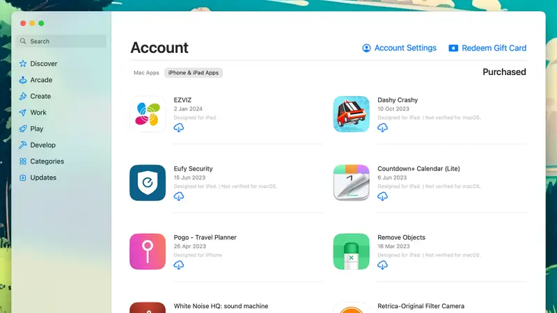 يمكنك العثور بسرعة على تطبيقات آيفون التي تعمل على جهاز ماك أيضاً. حقوق الصورة: ديفيد نيلد