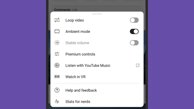 الوضع المحيطي متاح على نسخة الهاتف الذكي من يوتيوب أيضاً. حقوق الصورة: ديفيد نيلد