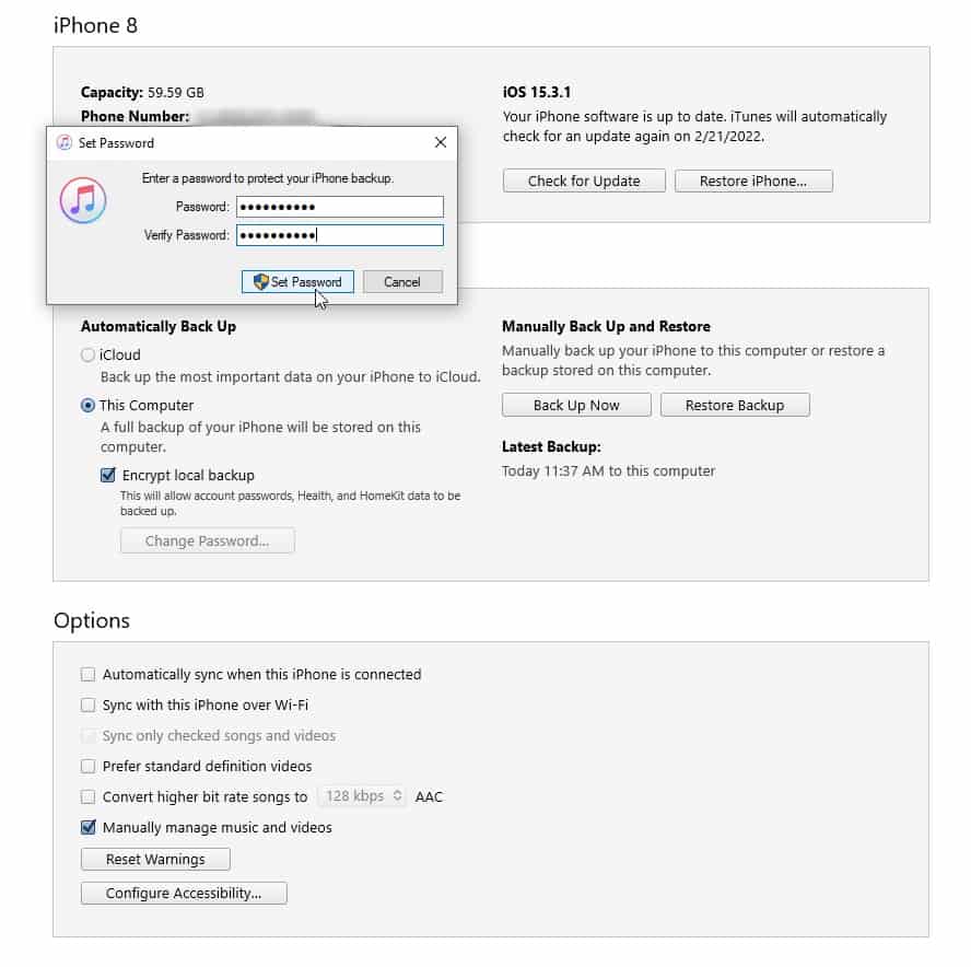 كيفية إنشاء نسخة احتياطية لهاتف آيفون
