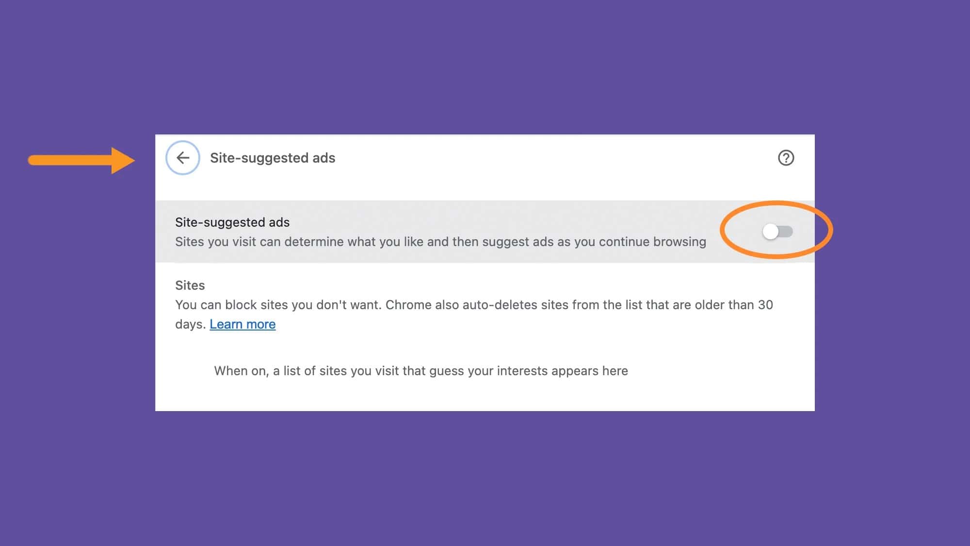 لن يؤثر إلغاء تفعيل إعدادات الإعلانات هذه في القدرة الوظيفية لمتصفّح كروم. صورة الشاشة: جوجل كروم