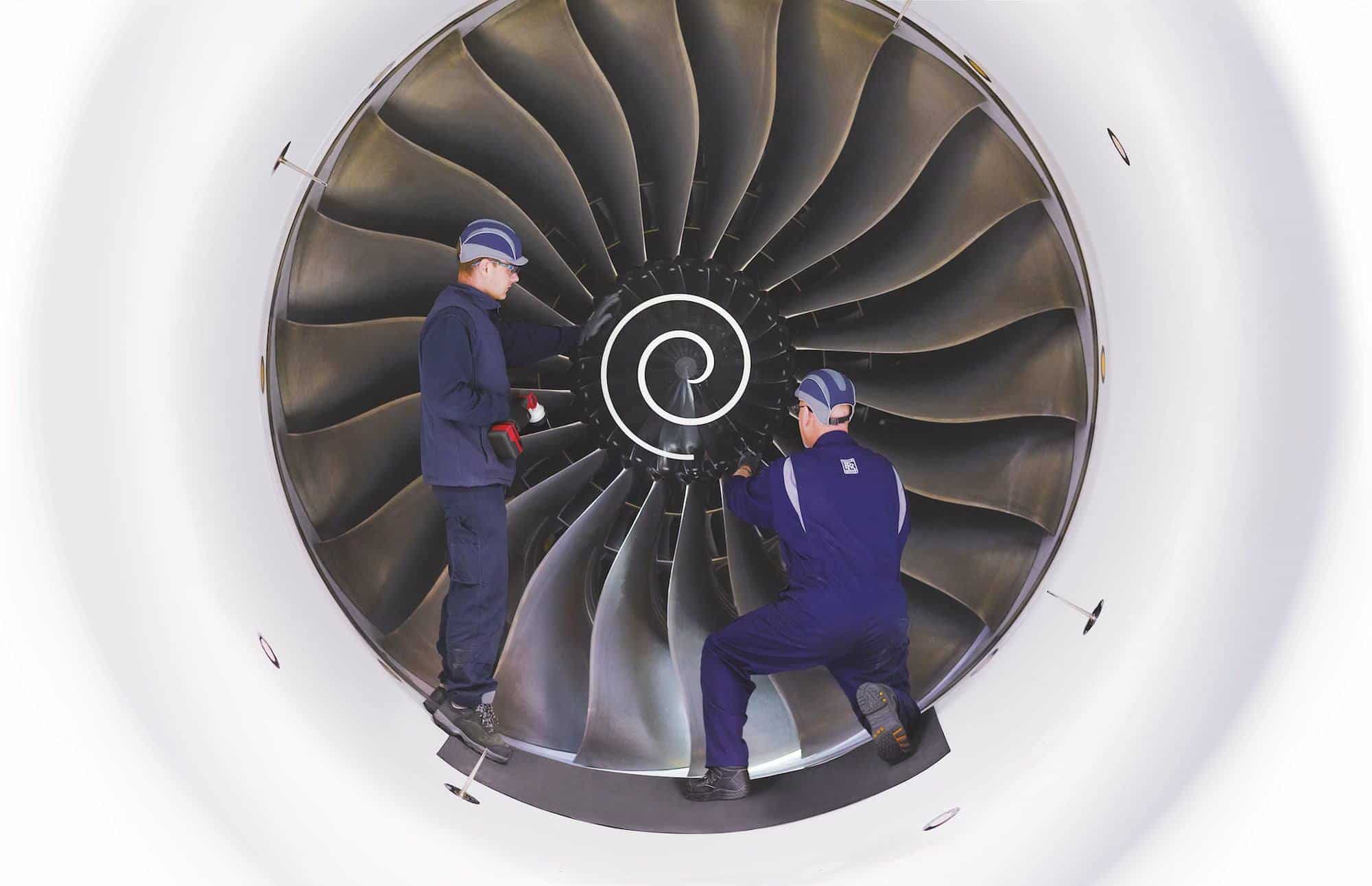 مقدّمة محرك ترينت إكس دبليو بي (Trent XWB) من شركة رولز رويس. شركة رولز رويس