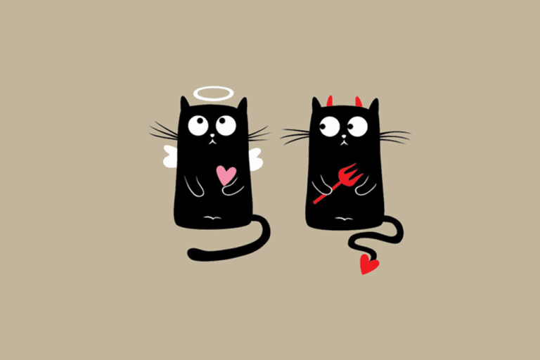 ما العلامات التي تميز السلوك العدواني عن السلوك المسالم لدى القطط؟