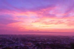 الوان غروب الشمس, الوان السماء