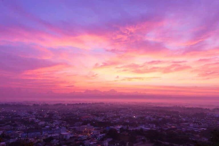 الوان غروب الشمس, الوان السماء