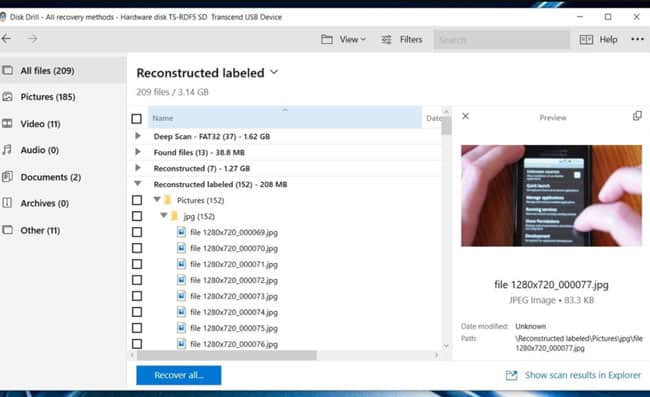بطاقة الذاكرة, كاميرا, تقنية, أنظمة تشغيل